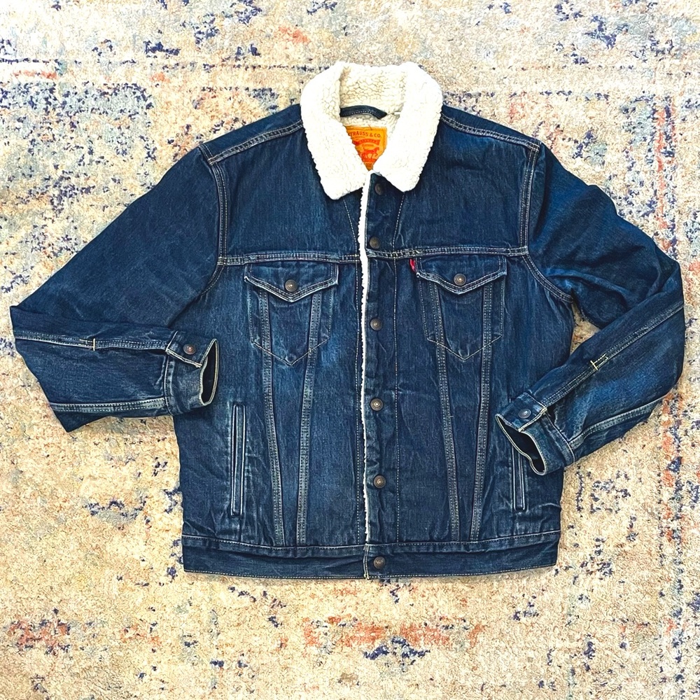 Cozy sherpa jean jacket